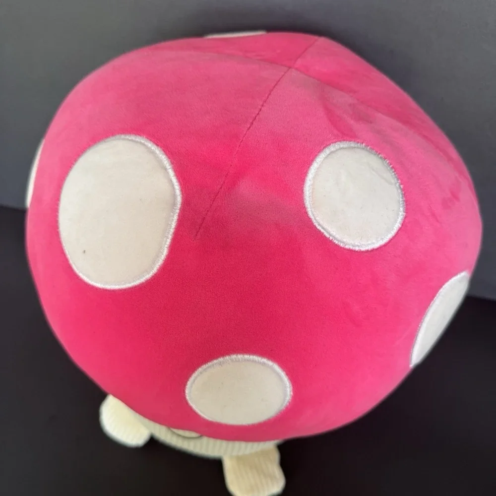 Mushroom/Toad Bright Pink Soft Large Plushy Plush 12'' inch SMOOCHY PALS - RARE